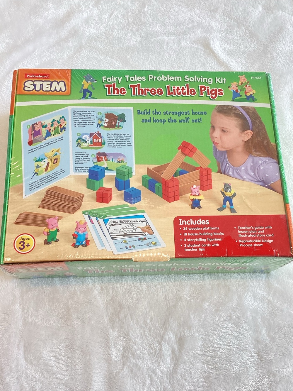Lakeshore STEM Fairy Tales Problem Solving Kit Three Little Pigs New Learning
